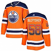 Oilers 58 Anton Slepyshev Orange Drift Fashion Adidas Jersey,baseball caps,new era cap wholesale,wholesale hats